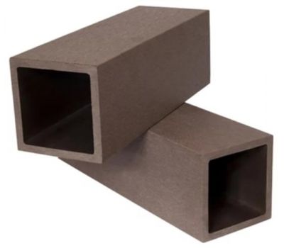 Столб из ДПК без фактуры Темно-коричневый от производителя  Polivan Group по цене 1 440 р